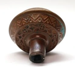 Antique Cast Bronze Six Fold Vernacular Passage Door Knob -OGT Sale Store n257062 04