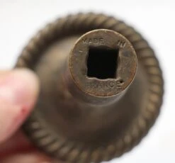 Vintage Cast Bronze Floral Passage Door Knob -OGT Sale Store n257582 06