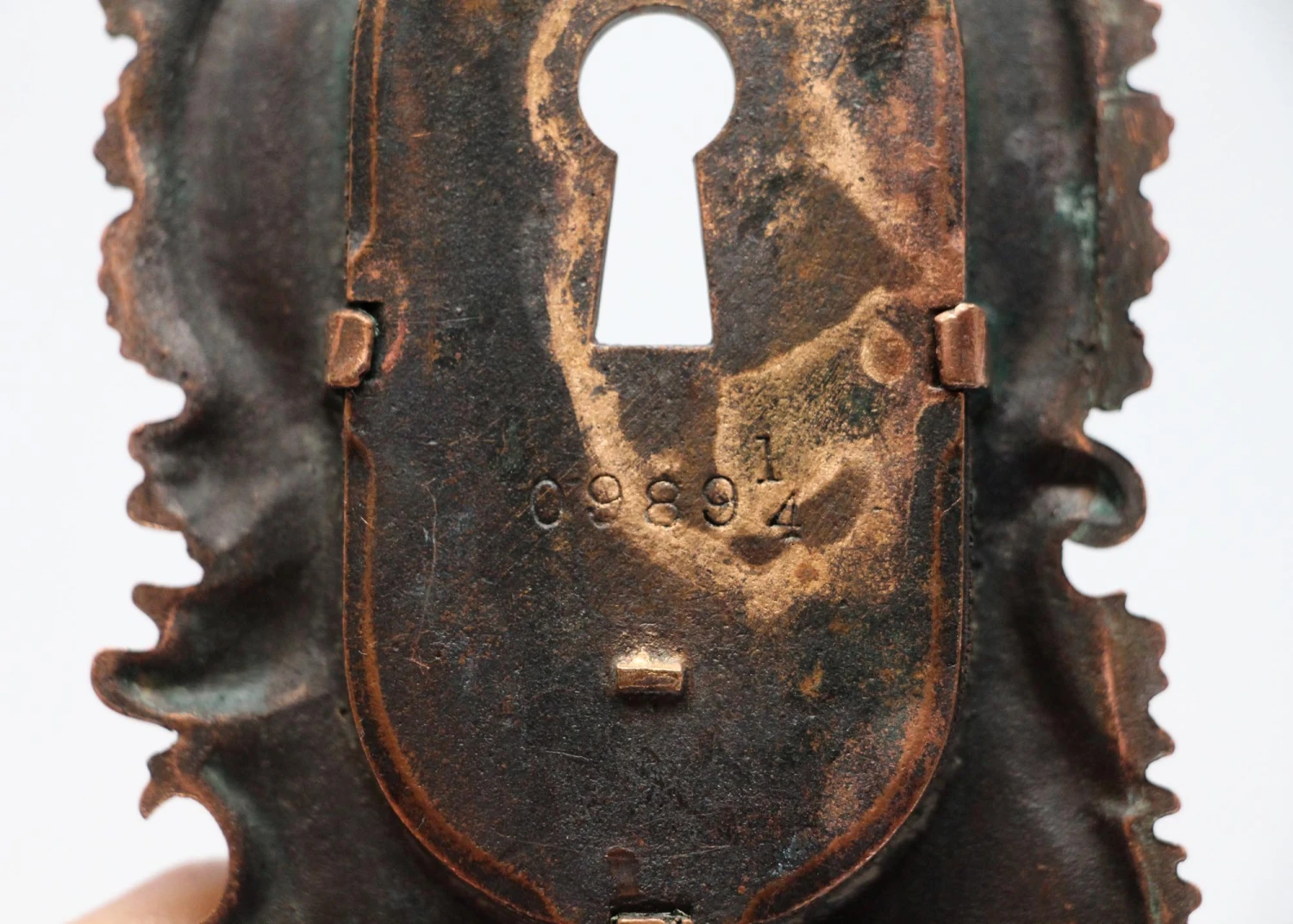 Antique Bronze Art Nouveau Pocket Door Pull Plate 7 Antique Bronze Art Nouveau Pocket Door Pull Plate - Image 5