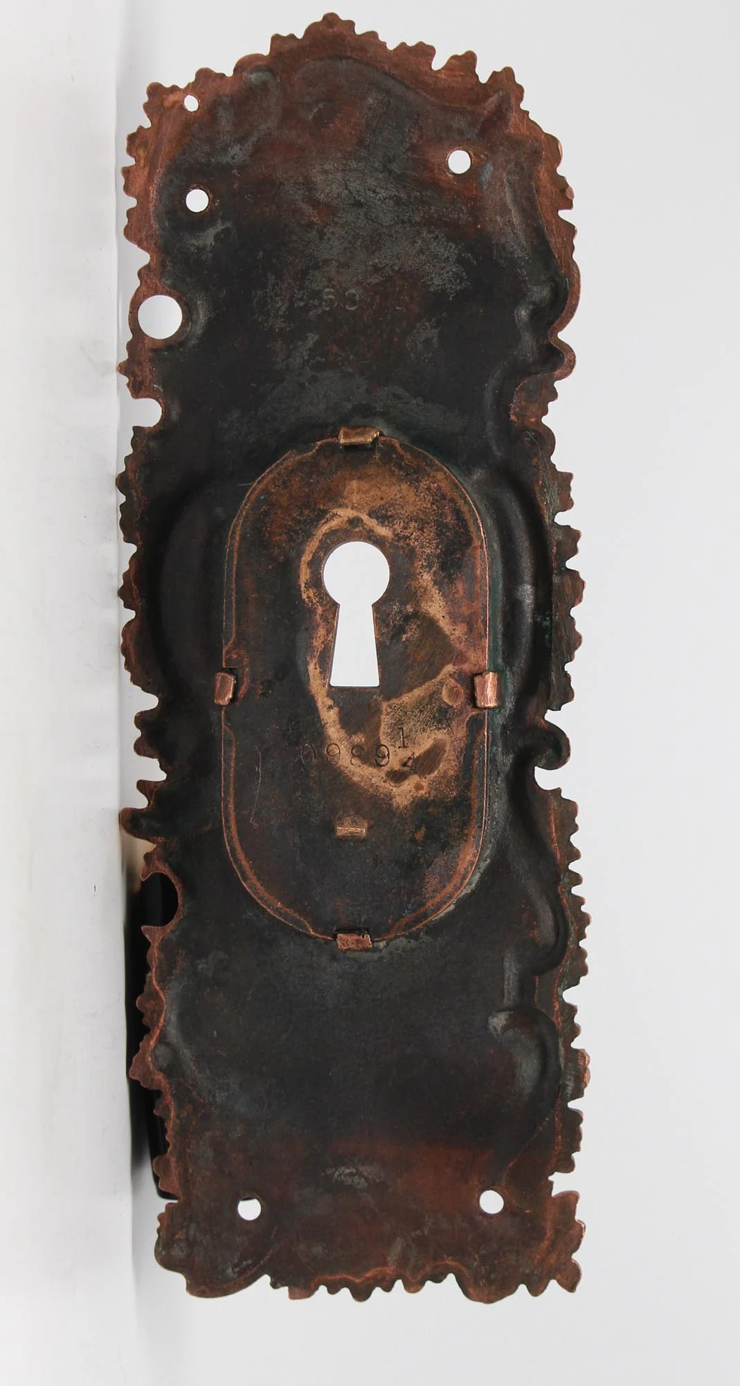 Antique Bronze Art Nouveau Pocket Door Pull Plate 8 Antique Bronze Art Nouveau Pocket Door Pull Plate - Image 6