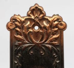 Ornate Copper & Black Finish Steel Lorraine Pocket Door Plates -OGT Sale Store n258247 04