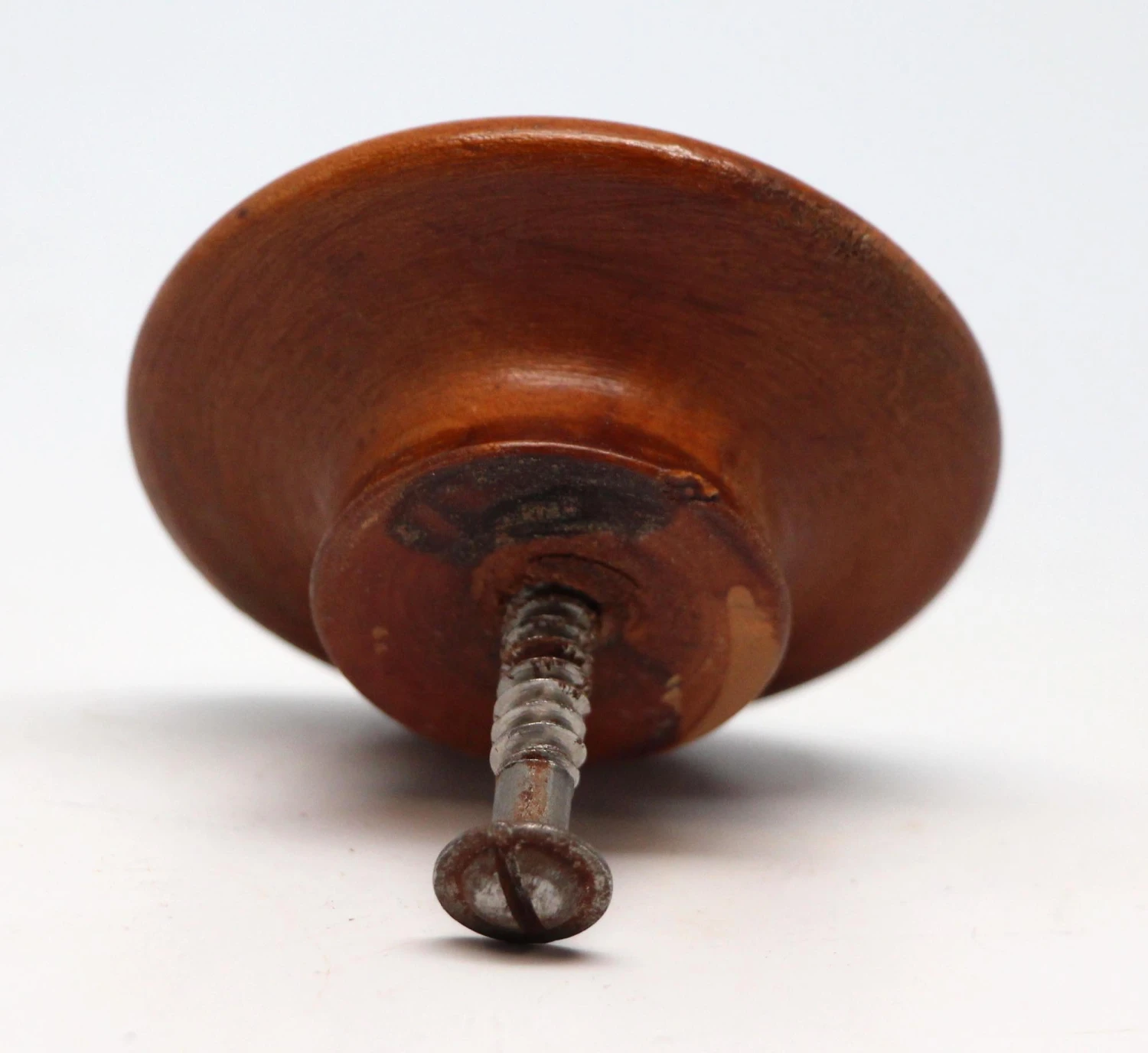 Vintage Warm Red Tone Wood Round Drawer Cabinet Knob 6 Vintage Warm Red Tone Wood Round Drawer Cabinet Knob - Image 4