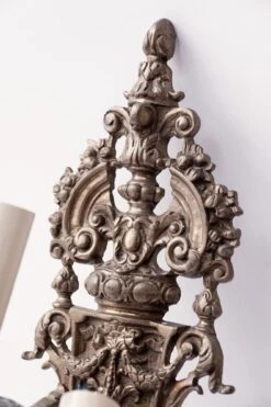 Pair Of 1870s Victorian 3 Arm Bronze Wall Sconces 14 Pair Of 1870s Victorian 3 Arm Bronze Wall Sconces -OGT Sale Store n258364 04