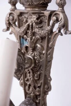 Pair Of 1870s Victorian 3 Arm Bronze Wall Sconces 15 Pair Of 1870s Victorian 3 Arm Bronze Wall Sconces -OGT Sale Store n258364 05