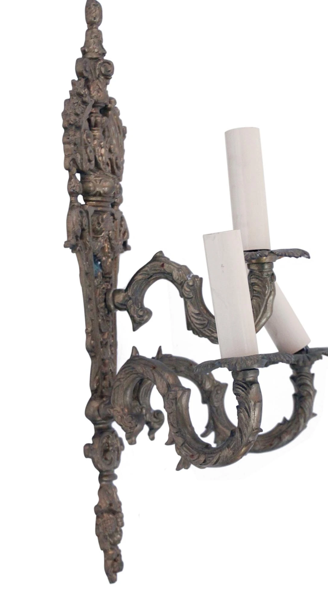 Pair Of 1870s Victorian 3 Arm Bronze Wall Sconces 10 Pair Of 1870s Victorian 3 Arm Bronze Wall Sconces - Image 8