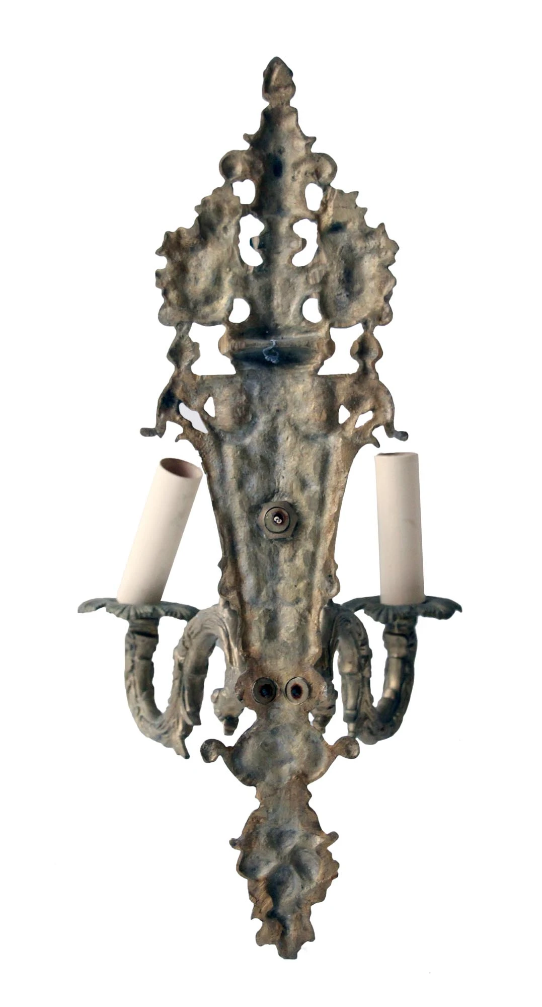 Pair Of 1870s Victorian 3 Arm Bronze Wall Sconces 11 Pair Of 1870s Victorian 3 Arm Bronze Wall Sconces - Image 9