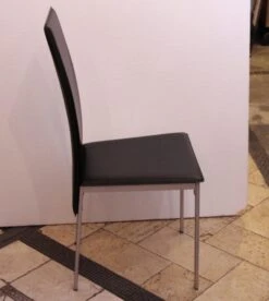 Set Of Four Black Mid Century Aluminum Frame Chairs 11 Set Of Four Black Mid Century Aluminum Frame Chairs -OGT Sale Store n258622 04