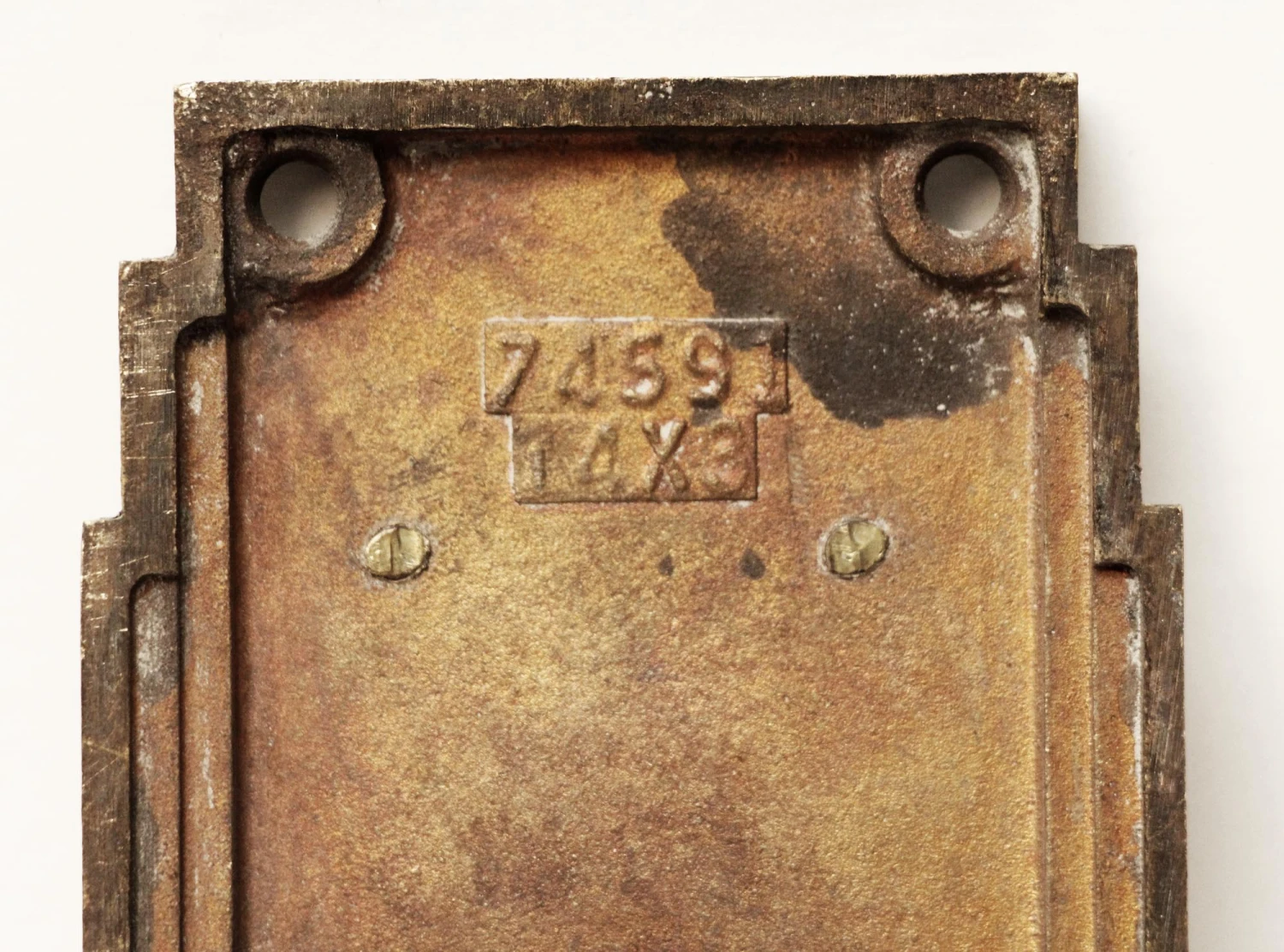 Art Deco Philadelphia Civic Center Corbin Bronze Push Plate 7 Art Deco Philadelphia Civic Center Corbin Bronze Push Plate - Image 5