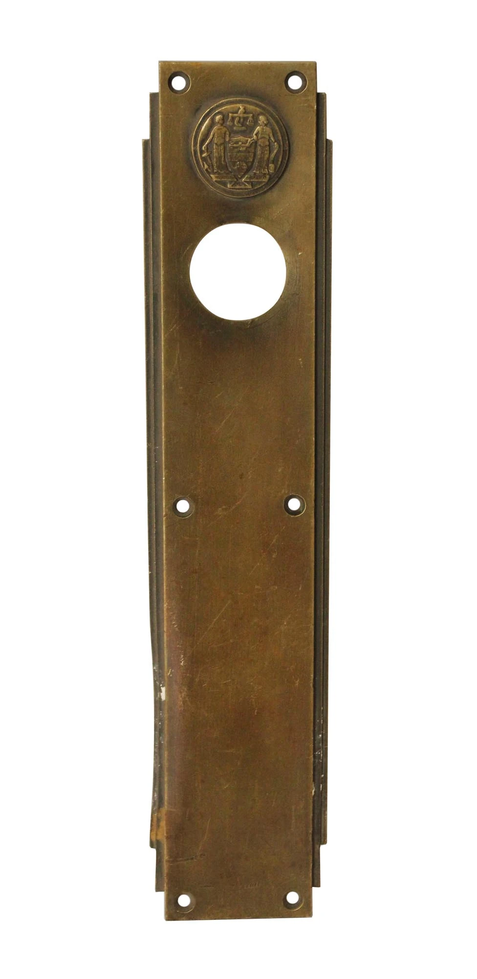 Art Deco Philadelphia Civic Center Corbin Bronze Push Plate 8 Art Deco Philadelphia Civic Center Corbin Bronze Push Plate - Image 6