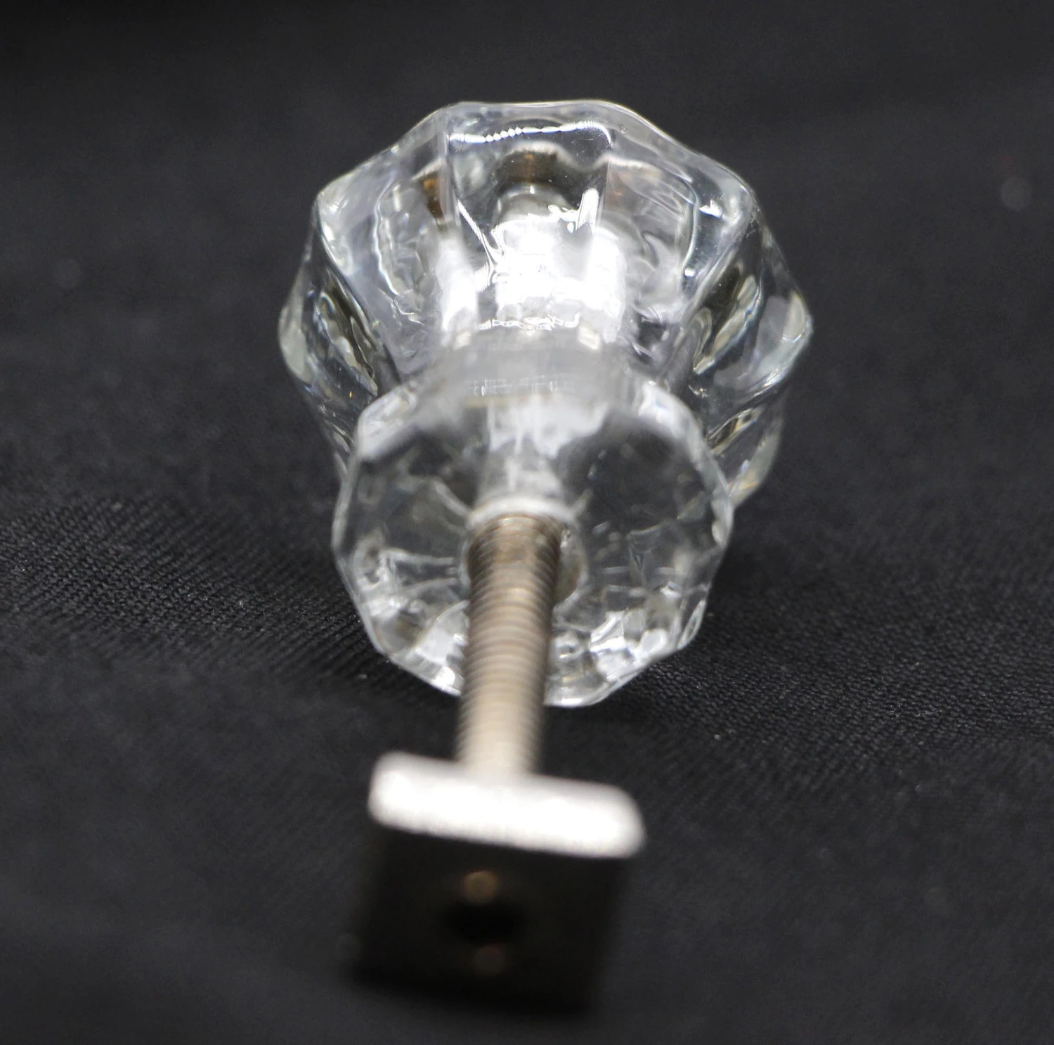 Vintage 1 In. Faceted Glass Drawer Cabinet Knob 6 Vintage 1 In. Faceted Glass Drawer Cabinet Knob - Image 4