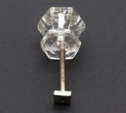 Vintage 1.375 In. Hexagon Glass Drawer Cabinet Knob 9 Vintage 1.375 In. Hexagon Glass Drawer Cabinet Knob -OGT Sale Store n260100 04
