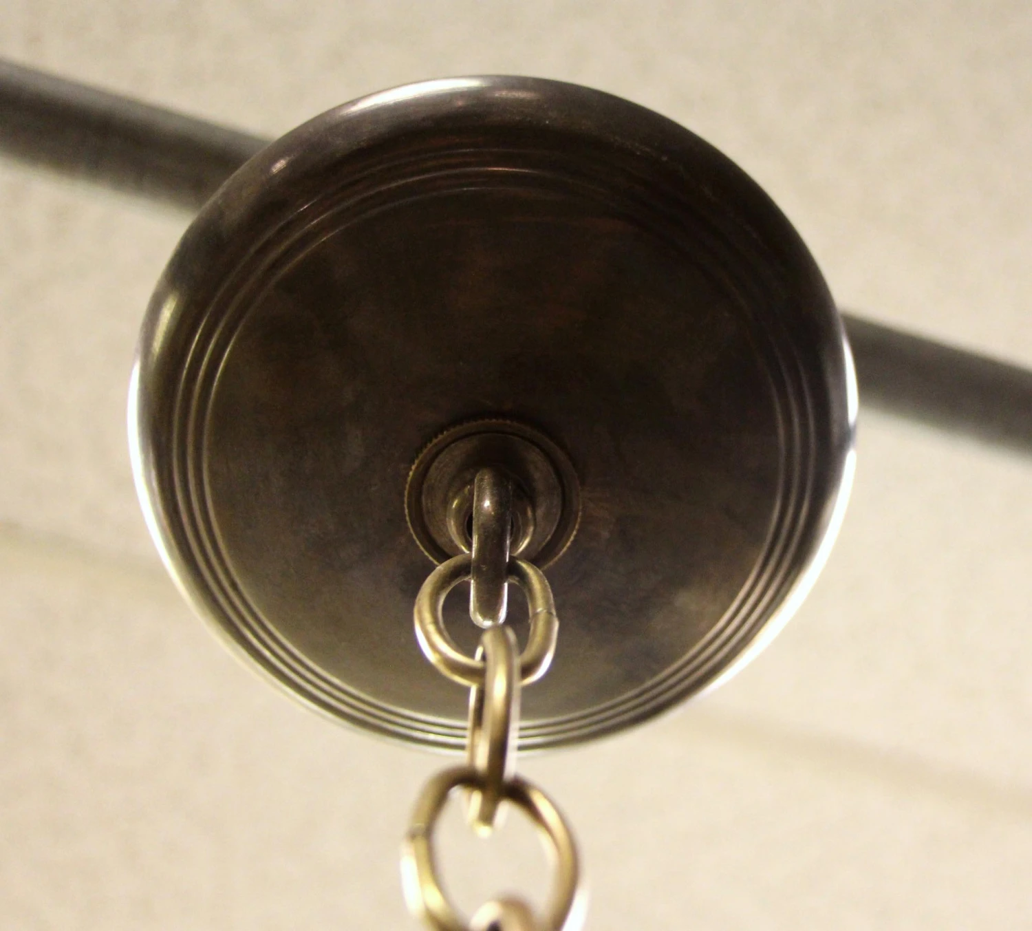 Antique Traditional Clear Ribbed Dish Pendant Light 7 Antique Traditional Clear Ribbed Dish Pendant Light - Image 5