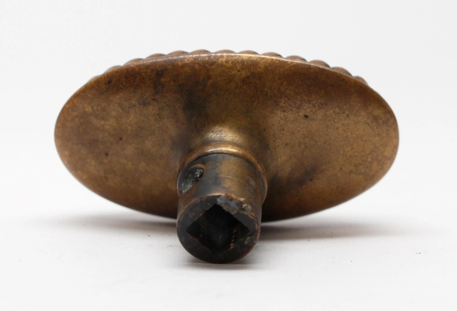 Antique Oval Bronze Beaded Entry Door Knob 6 Antique Oval Bronze Beaded Entry Door Knob - Image 4