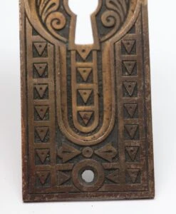 Antique Bronze Aesthetic Recessed Pair Of Pocket Door Plates -OGT Sale Store n260876 04