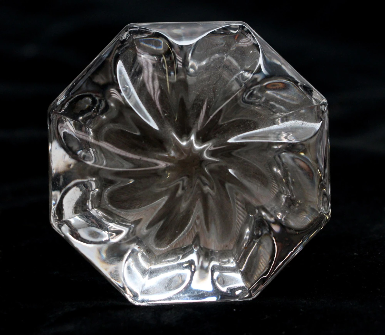 Octagon Swirled Glass Antique Door Knob 7 Octagon Swirled Glass Antique Door Knob - Image 5