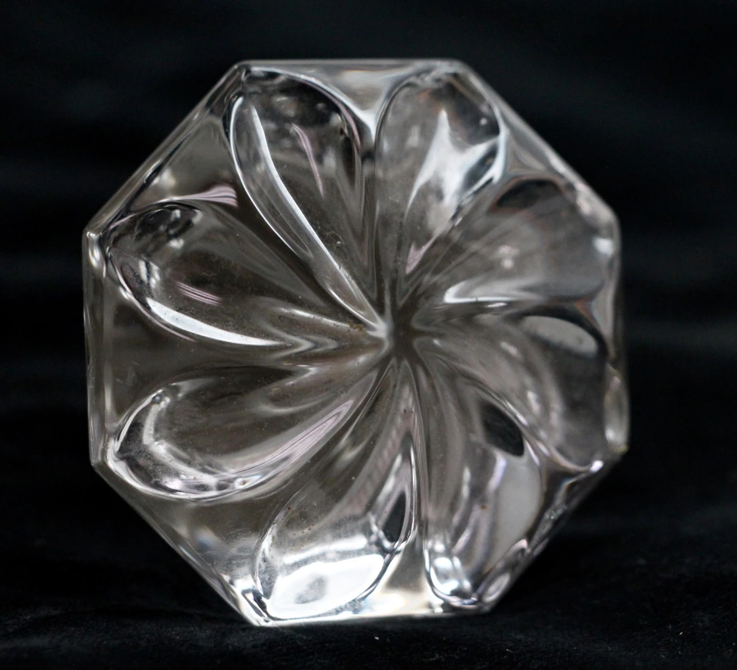 Octagon Swirled Glass Antique Door Knob 8 Octagon Swirled Glass Antique Door Knob - Image 6