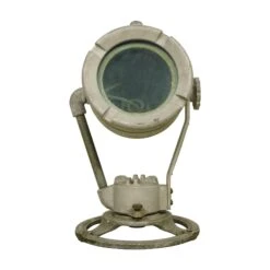 Early 20th Century Salvaged Pyle Cast Aluminum Nautical Spotlight