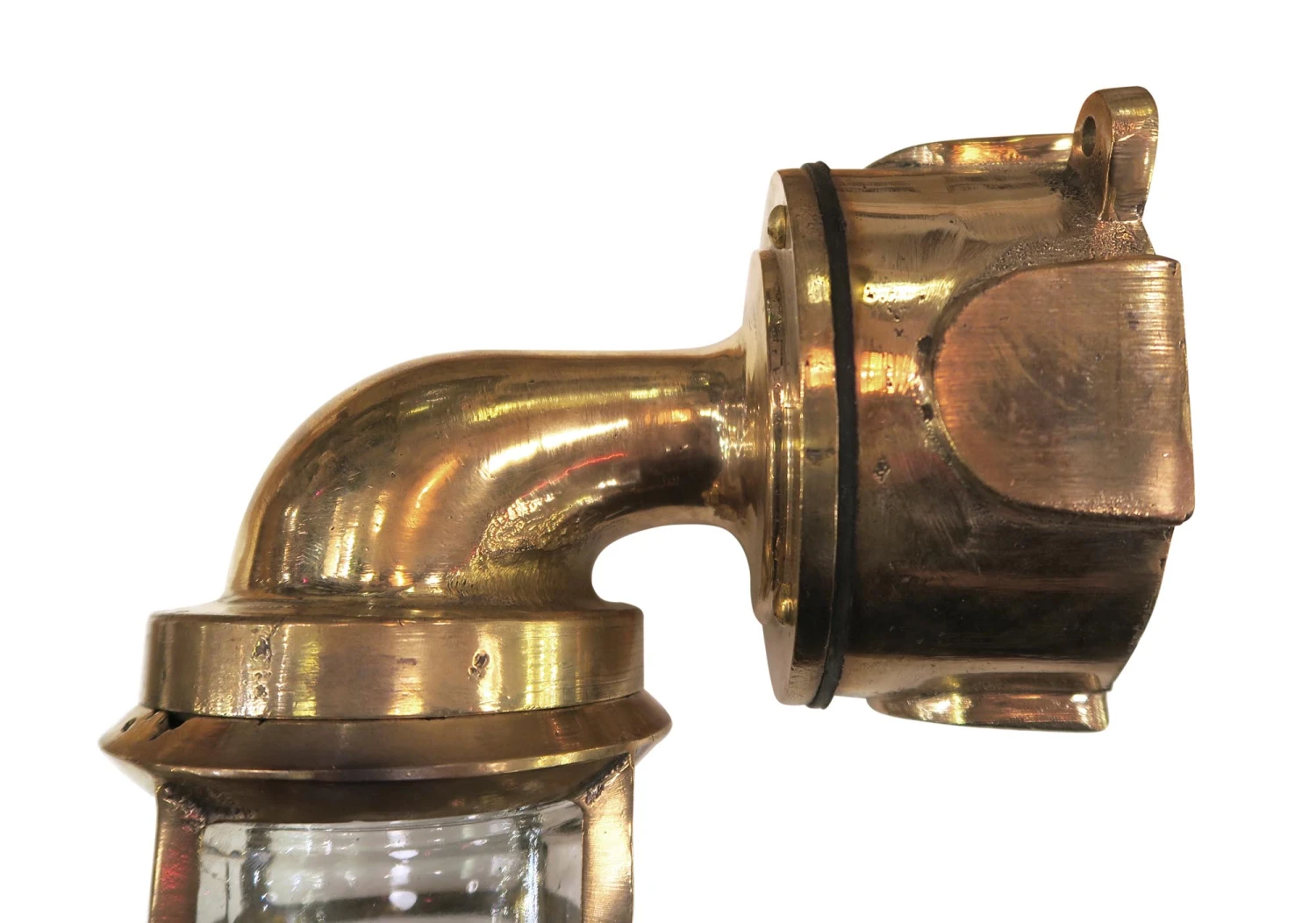 Polished Brass Cage Nautical Ship Wall Mount Sconce 5 Polished Brass Cage Nautical Ship Wall Mount Sconce - Image 3