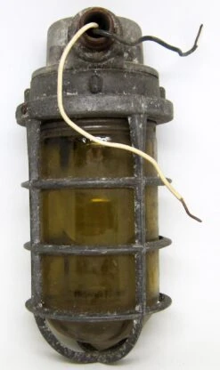 Old Amber Glass 9.5 In. Nautical Sconce -OGT Sale Store nautical lighting for sale l207717