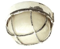 Vintage Round 9.5 In. Aluminum Ship Ceiling Light