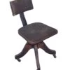 Antique Dark Tone Oak Rolling Office Chair 2 Antique Dark Tone Oak Rolling Office Chair -OGT Sale Store office furniture antique dark tone oak rolling office chair l207952