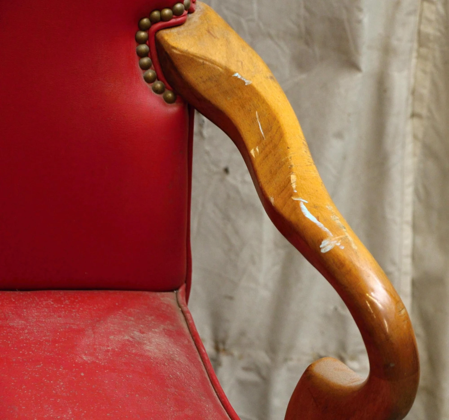 Fairfield Red Rolling Chair 5 Fairfield Red Rolling Chair - Image 3