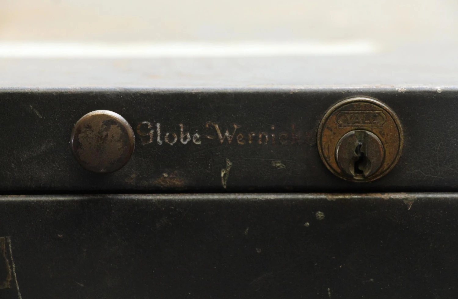 Reclaimed Four Drawer Metal Green Filing Cabinet 5 Reclaimed Four Drawer Metal Green Filing Cabinet - Image 3