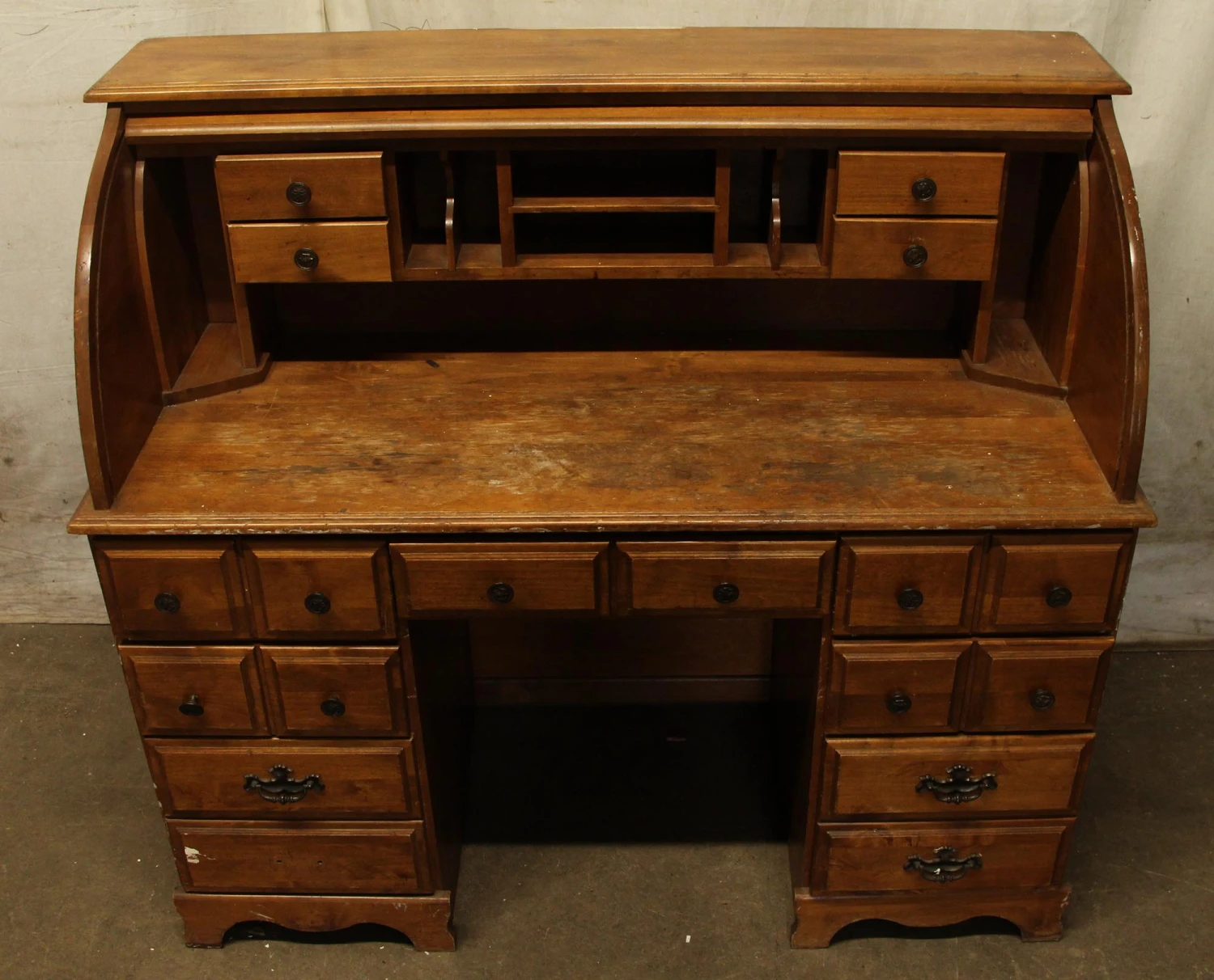 Roll Top Wooden Desk 5 Roll Top Wooden Desk - Image 3