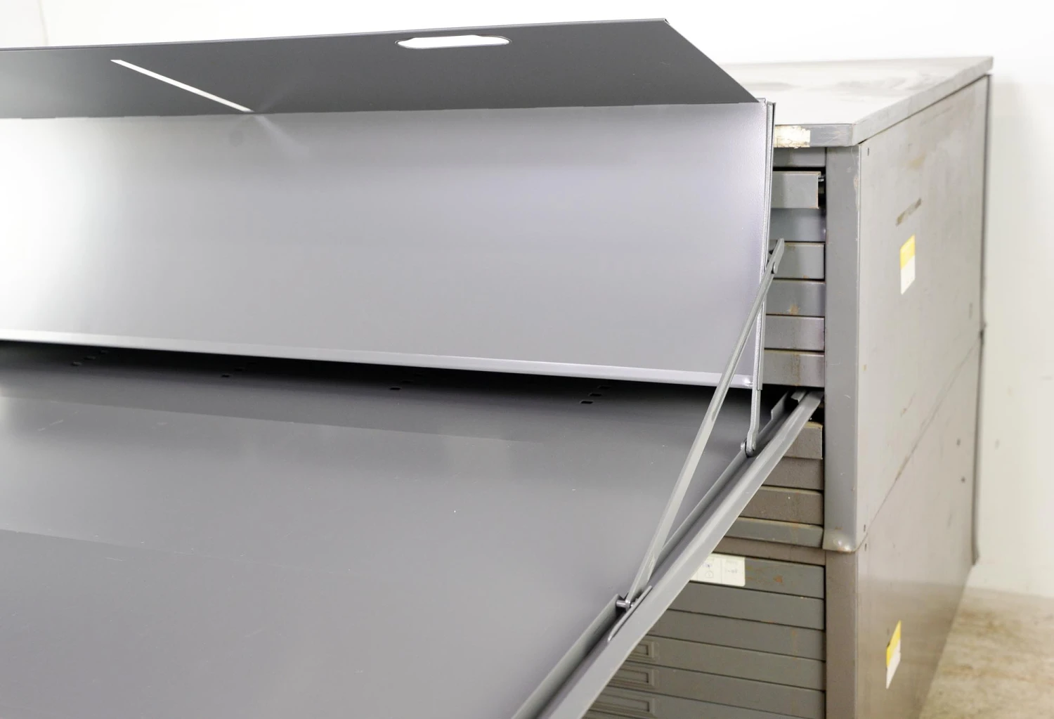 Reclaimed 20 Drawers Gray Steel Flat Map Stack Cabinet 5 Reclaimed 20 Drawers Gray Steel Flat Map Stack Cabinet - Image 3