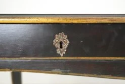French Black & Gold Detailed Wood Writing Desk -OGT Sale Store office furniture for sale q288020
