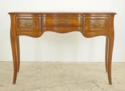 French Provincial Solid Cherry Writing Desk Vanity Table