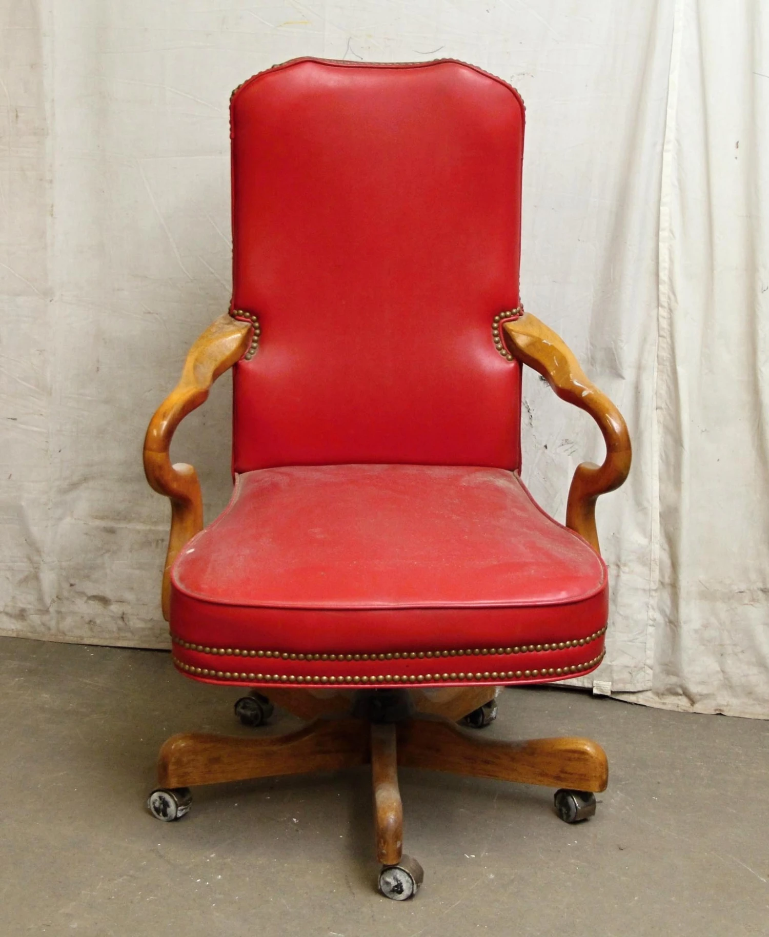 Fairfield Red Rolling Chair 4 Fairfield Red Rolling Chair - Image 2