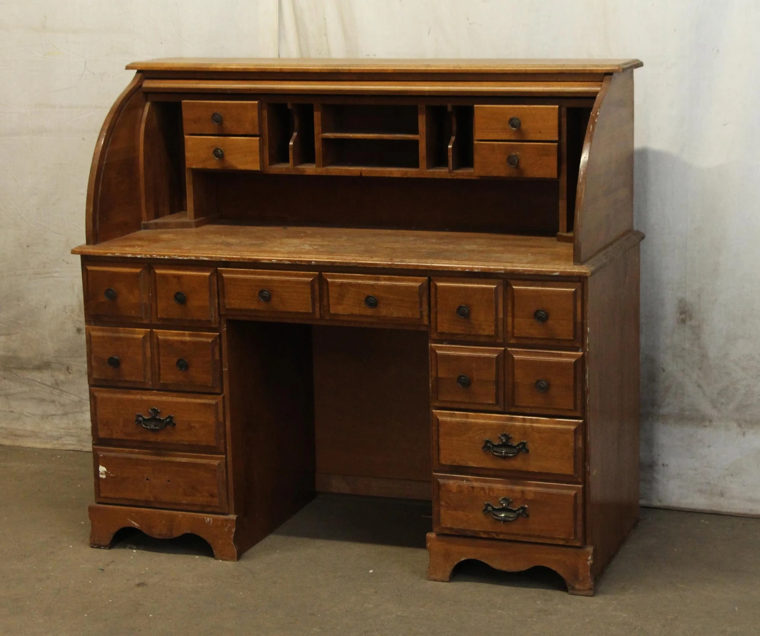 Roll Top Wooden Desk 4 Roll Top Wooden Desk - Image 2