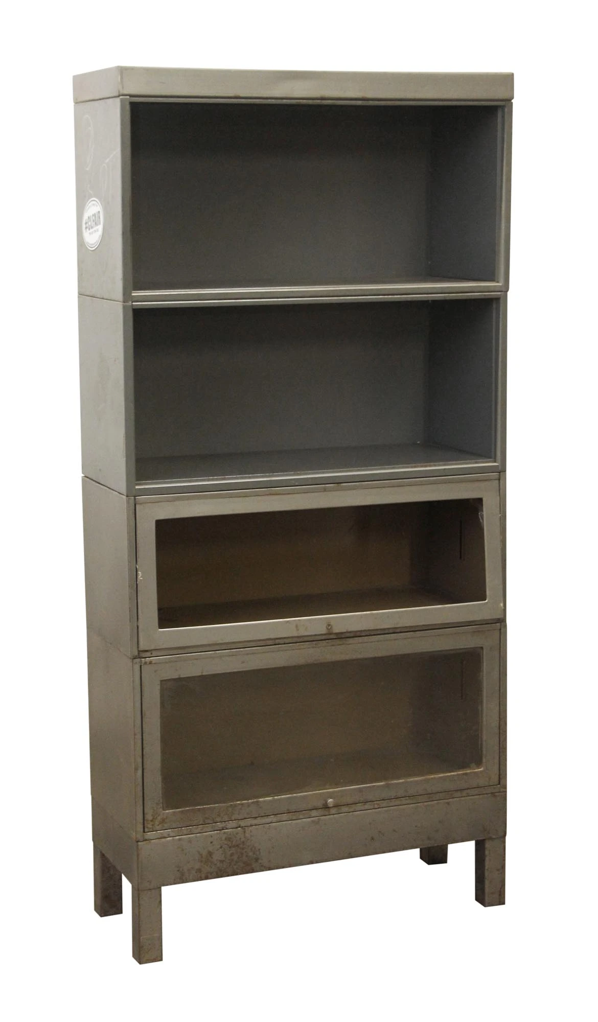 Gray Metal 4 Section Cabinet 4 Gray Metal 4 Section Cabinet - Image 2