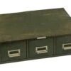 Small Three Drawer Green Metal Card Catalog 2 Small Three Drawer Green Metal Card Catalog -OGT Sale Store office furniture small three drawer green metal card catalog m233963