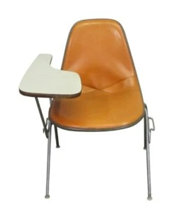 Vinyl Bucket Chair With Side Desk