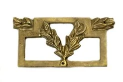 Antique Brass Applique Cabinet Drawer Faceplate
