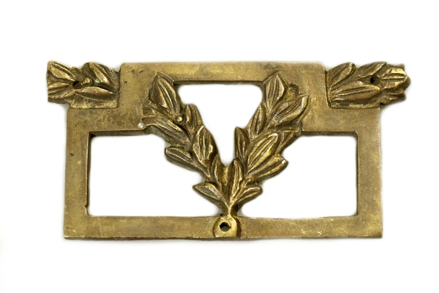 Antique Brass Applique Cabinet Drawer Faceplate 3 Antique Brass Applique Cabinet Drawer Faceplate