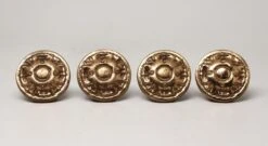 Floral Polished Bronze Round Embellishments