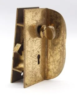 Vintage Brass Cabinet Lock Set With Strike Plate -OGT Sale Store other cabinet hardware for sale n248990