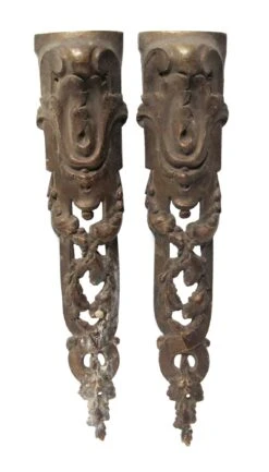 Pair Of Antique Bronze Appliques