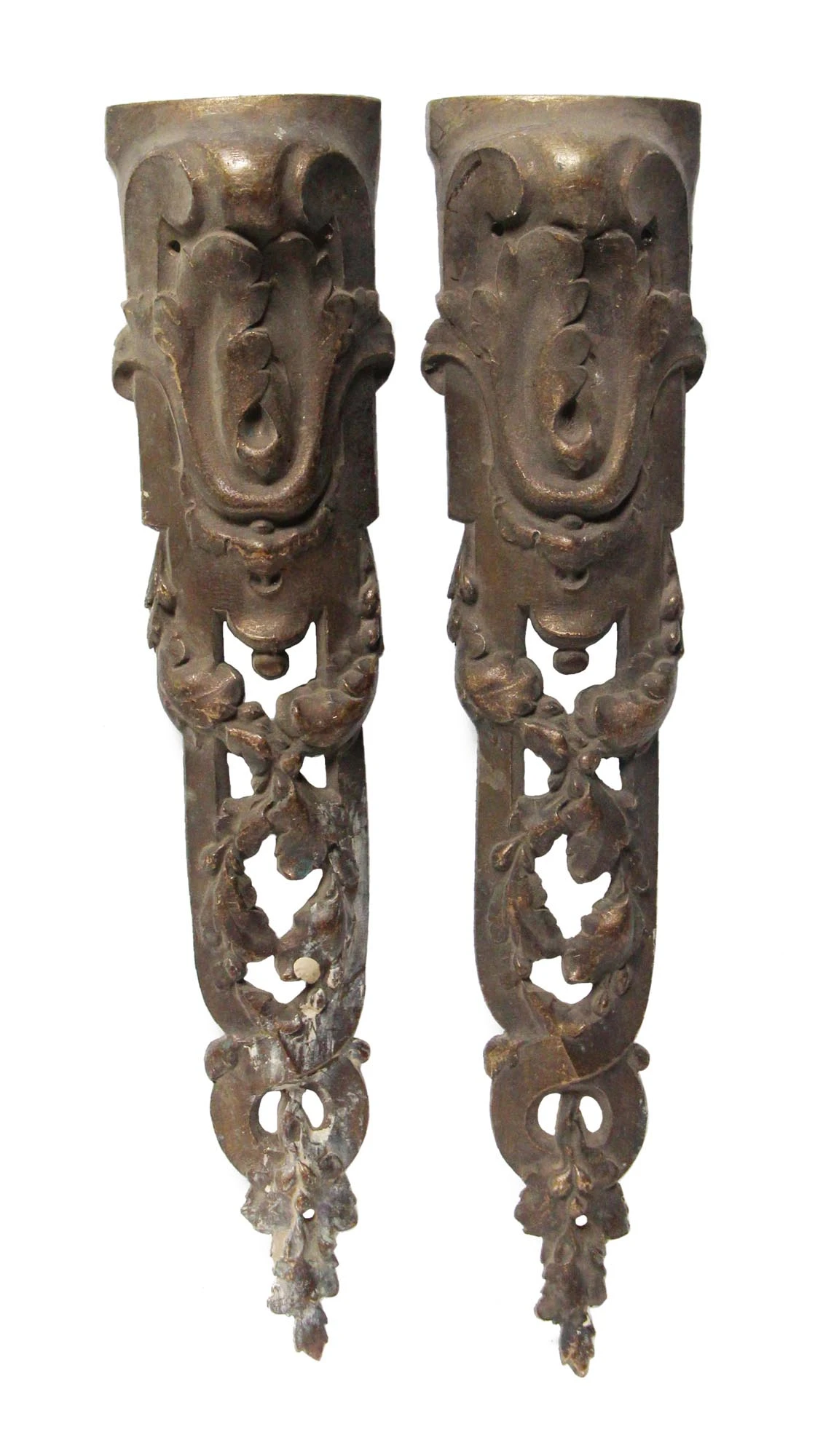 Pair Of Antique Bronze Appliques 3 Pair Of Antique Bronze Appliques