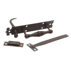 Antique Steel Isbell Curtiss Gate Thumb Latch Handle With Latch Bar