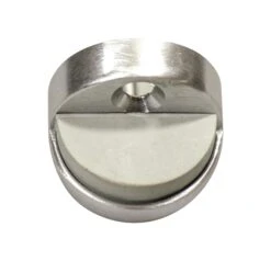 Vintage Brushed Steel Round Door Stop -OGT Sale Store other hardware for sale l211597