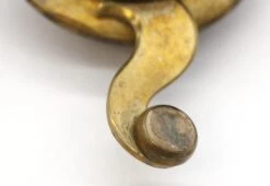 Vintage Brushed Brass & White Ceramic Call Bell Lever -OGT Sale Store other hardware for sale q285003