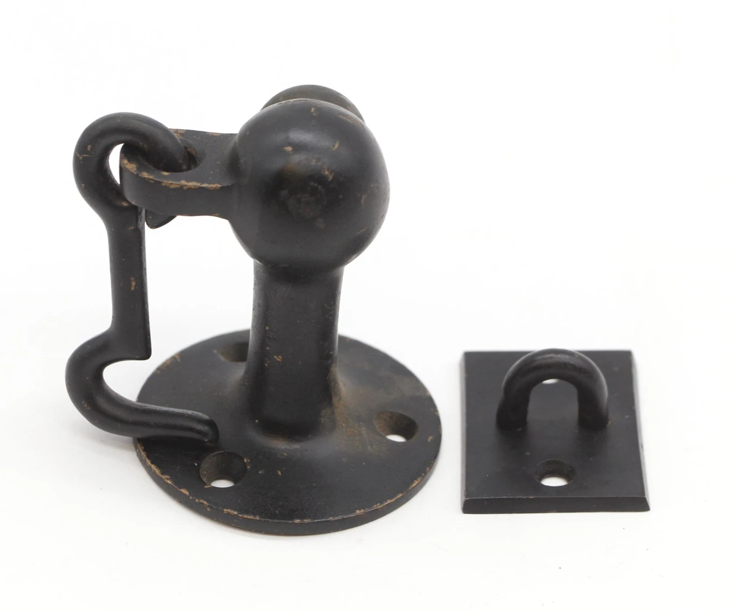 Commercial Blackened Brass Wall Mount Latch Door Stopper 5 Commercial Blackened Brass Wall Mount Latch Door Stopper - Image 3