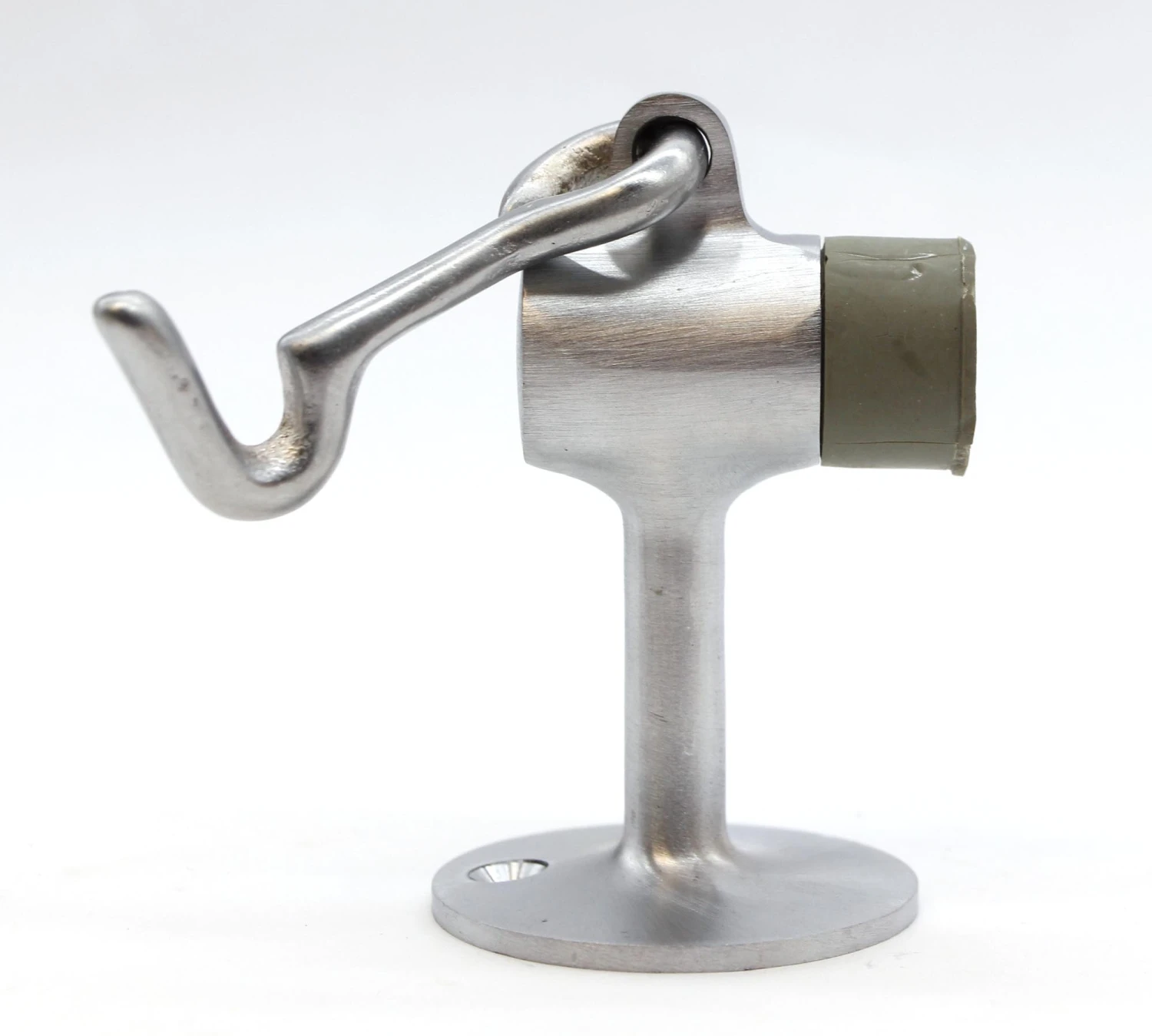 Old New Commercial Brushed Steel Brass Wall Mount Latch Door Stopper 5 Old New Commercial Brushed Steel Brass Wall Mount Latch Door Stopper - Image 3