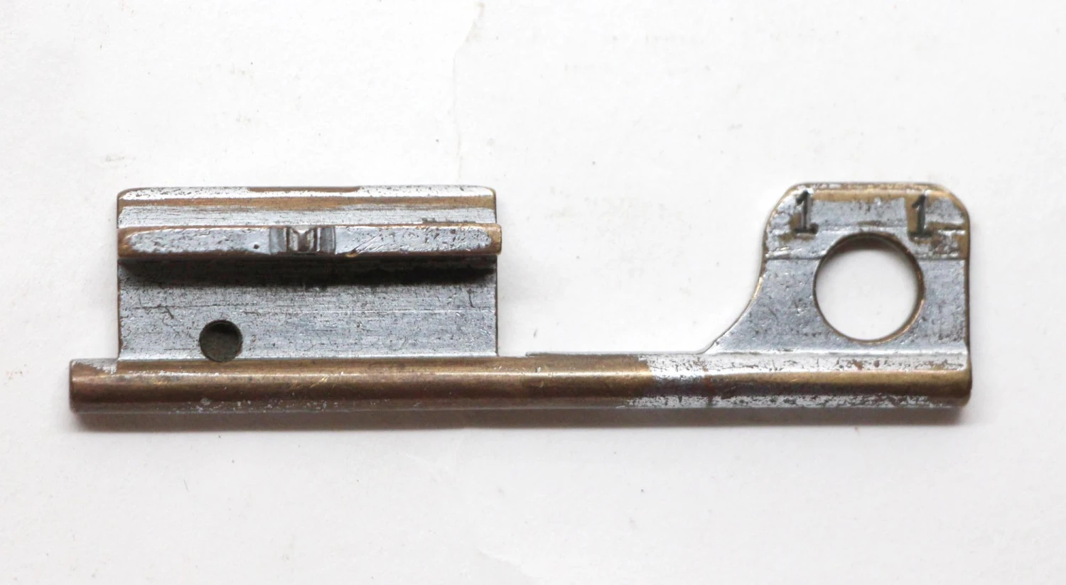 Vintage Nickel Over Brass Detex Key 4 Vintage Nickel Over Brass Detex Key - Image 2