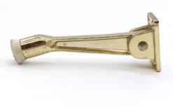 Polished Brass & White Rubber Kick Down Door Stop