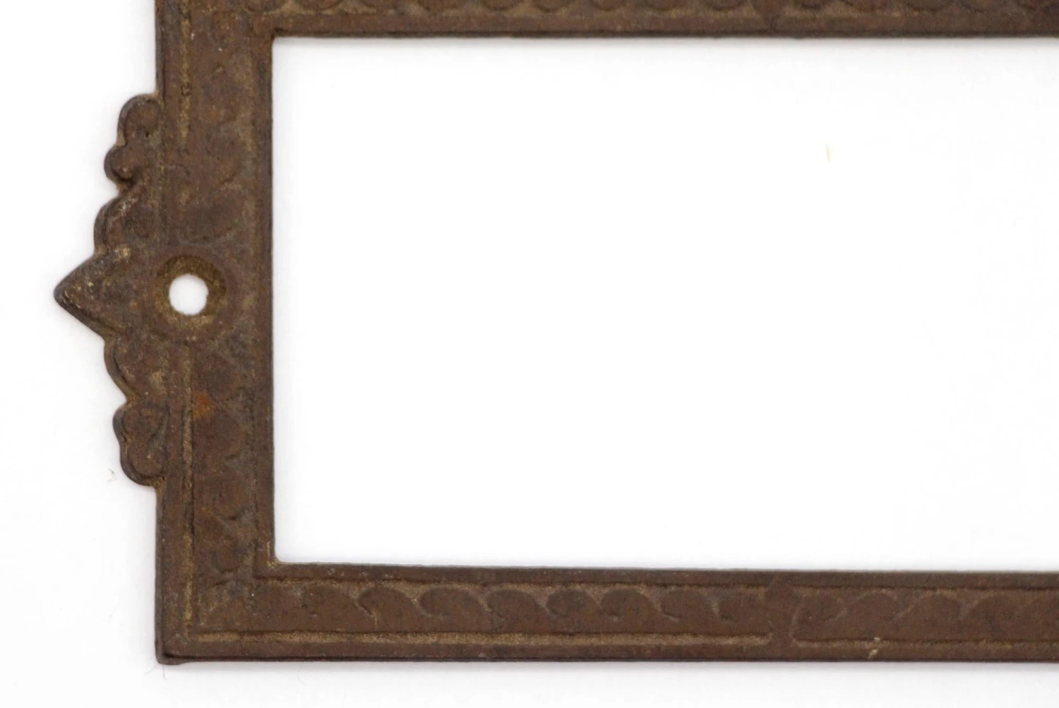 Antique 5 In. Cast Iron Victorian Drawer Label Slot 4 Antique 5 In. Cast Iron Victorian Drawer Label Slot - Image 2